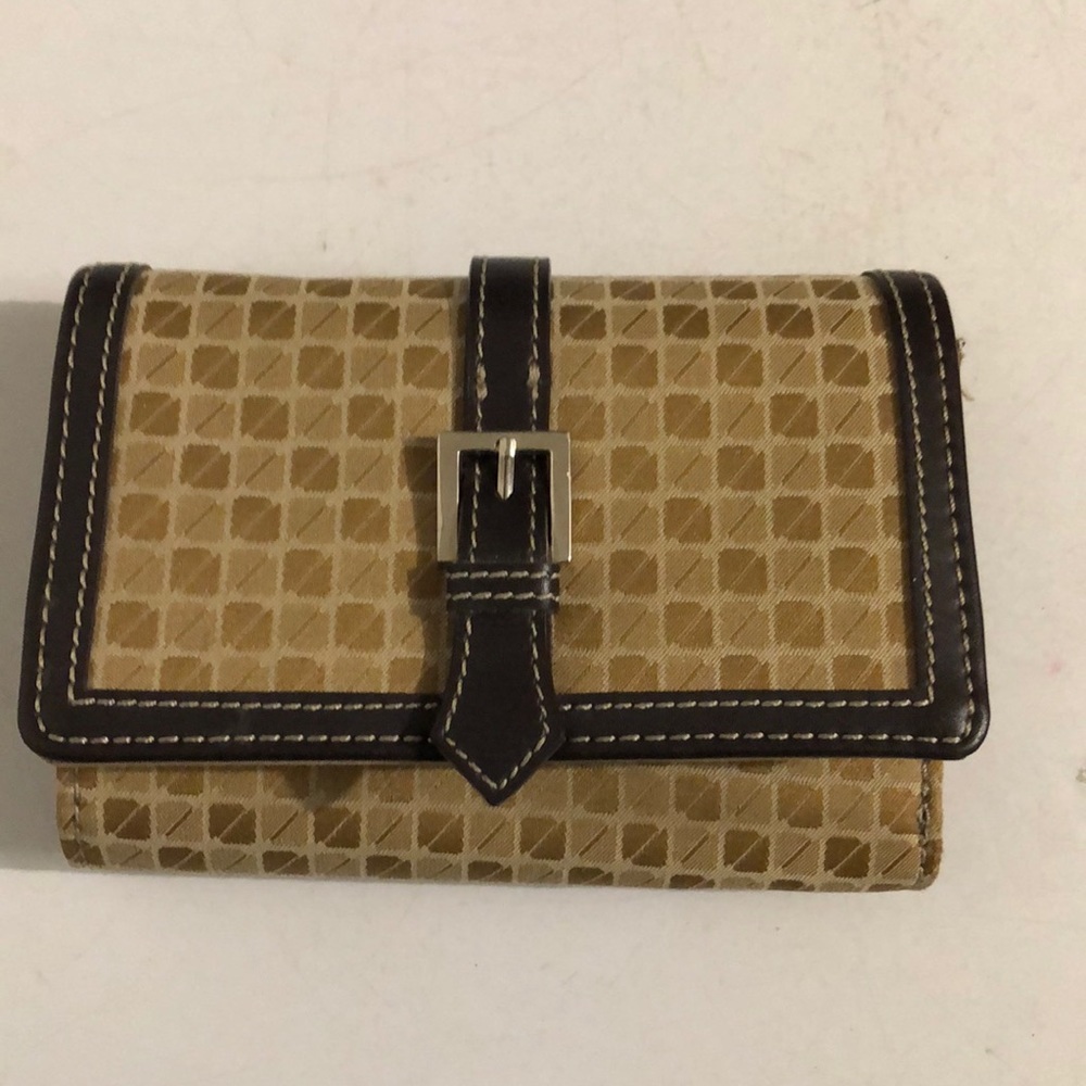 Brown Checker Pattern Wallet - image 1